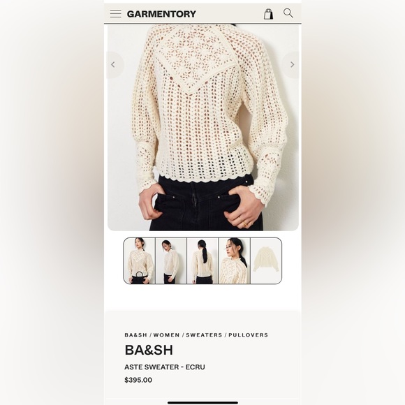 ba&sh Aste Crocheted Sweater - Picture 8 of 11